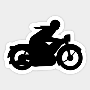 AWO Motorcycle Rider Silhouette (black) Sticker